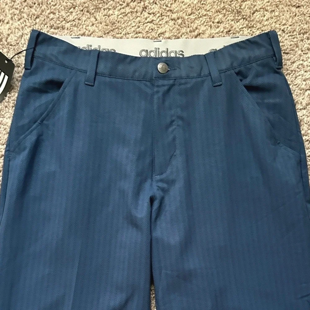 Adidas Men Golf Shorts I Blue Herringbone Stretch Performance I‎ Size 30